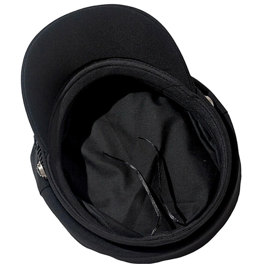 Black Soft Matte Newsboy Cap Rope Detail Baker Boy Sailer Hat New - Picture 7 of 13